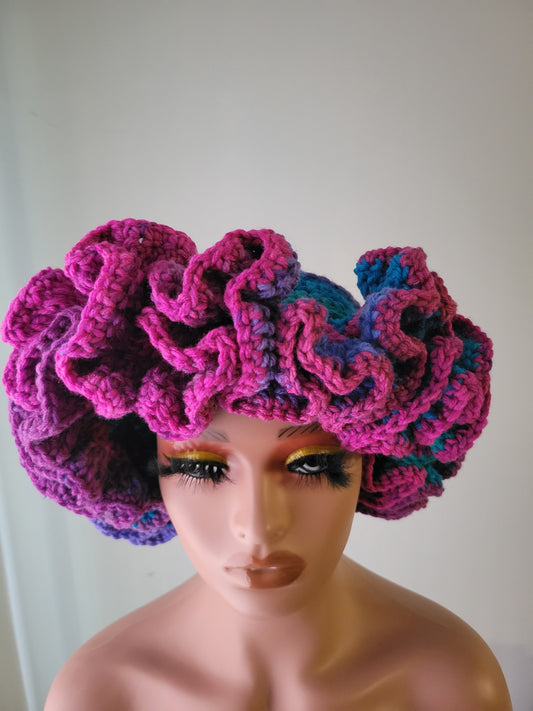 Custom/Personalized 2-6 Row Ruffle Child/Adult Size Headband/Ear Warmer, Crochet Headband/Ear Warmer.