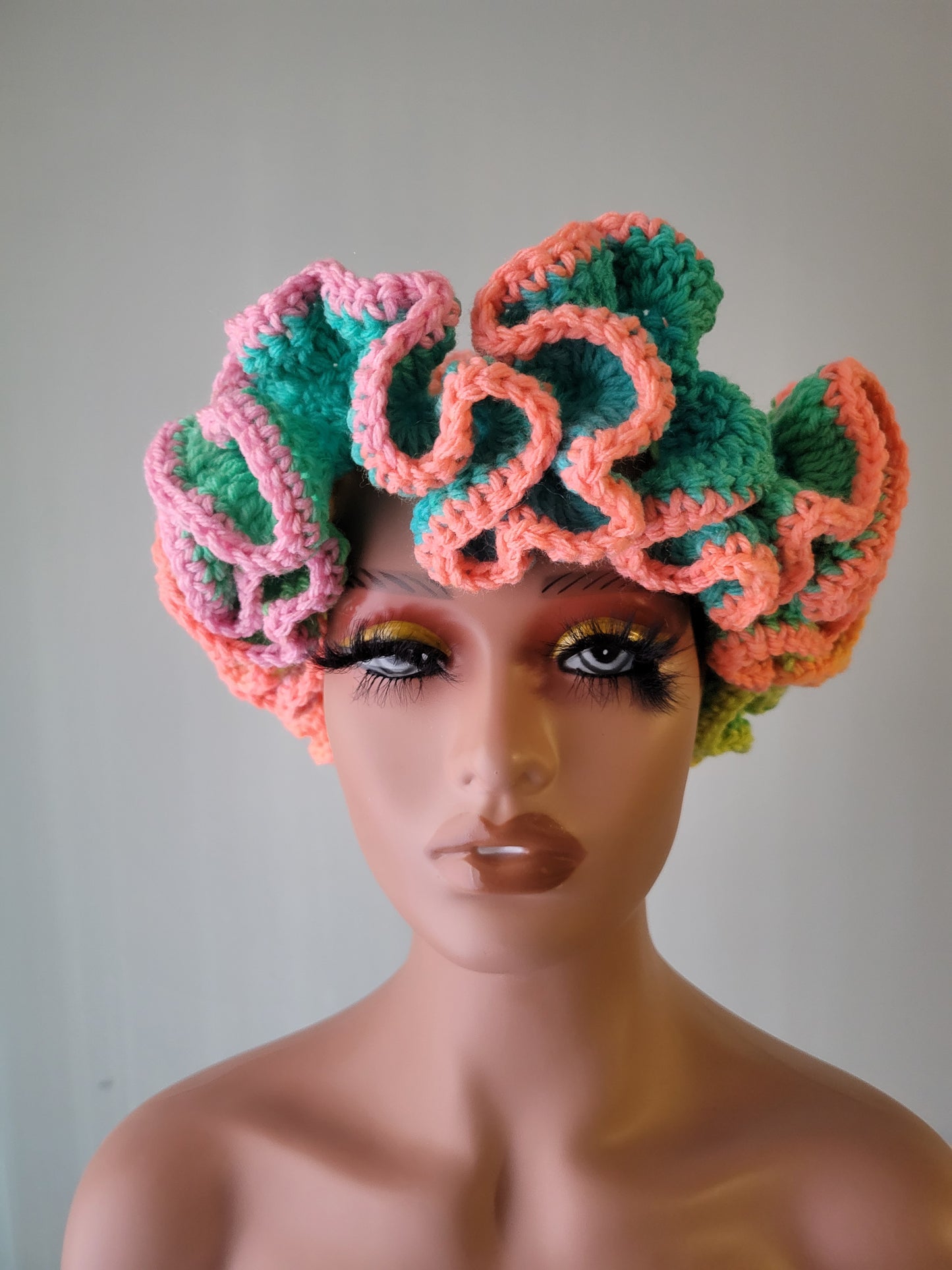 Custom/Personalized 2-6 Row Ruffle Child/Adult Size Headband/Ear Warmer, Crochet Headband/Ear Warmer.