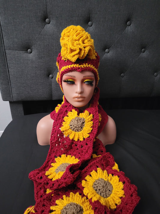 Custom/Personalized Ruffle Mohawk Hat and/or Scarf.