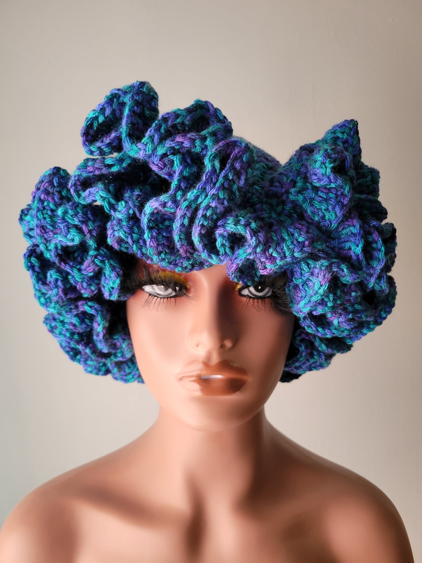 Custom/Personalized 2-6 Row Child/Adult Size Ruffle Bucket Hat, Ruffle Hat, Crochet Hat, Ruffle Crochet Hat.