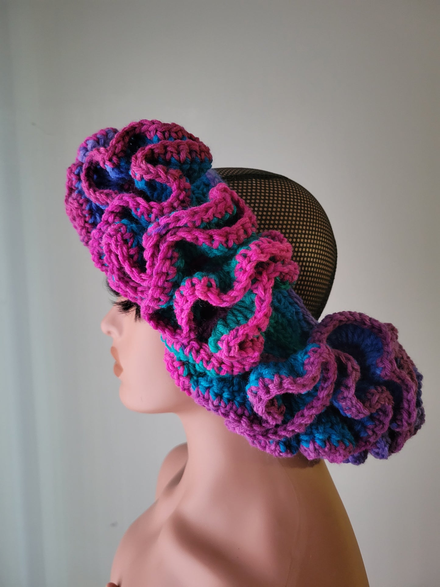 Custom/Personalized 2-6 Row Ruffle Child/Adult Size Headband/Ear Warmer, Crochet Headband/Ear Warmer.