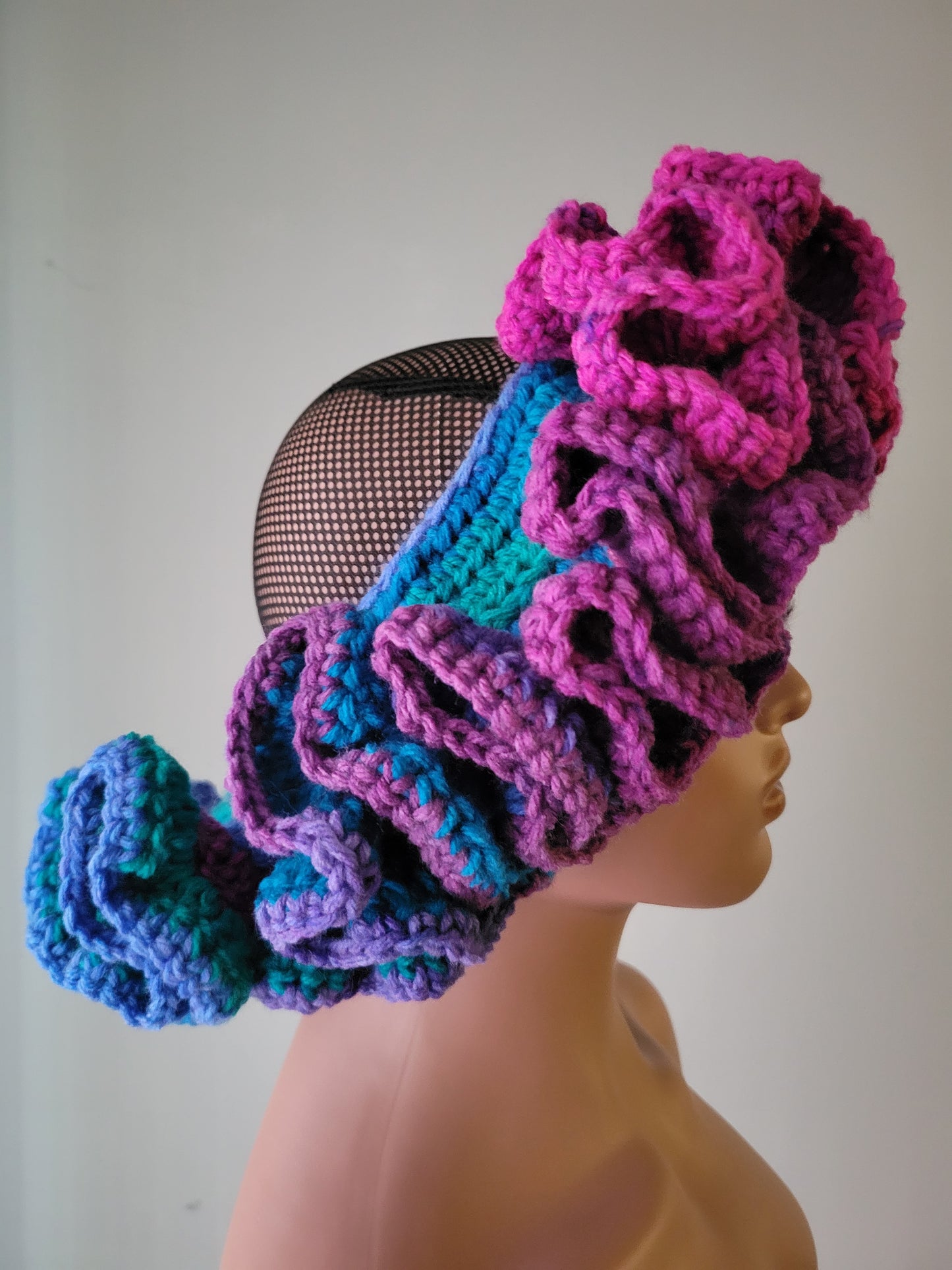 Custom/Personalized 2-6 Row Ruffle Child/Adult Size Headband/Ear Warmer, Crochet Headband/Ear Warmer.
