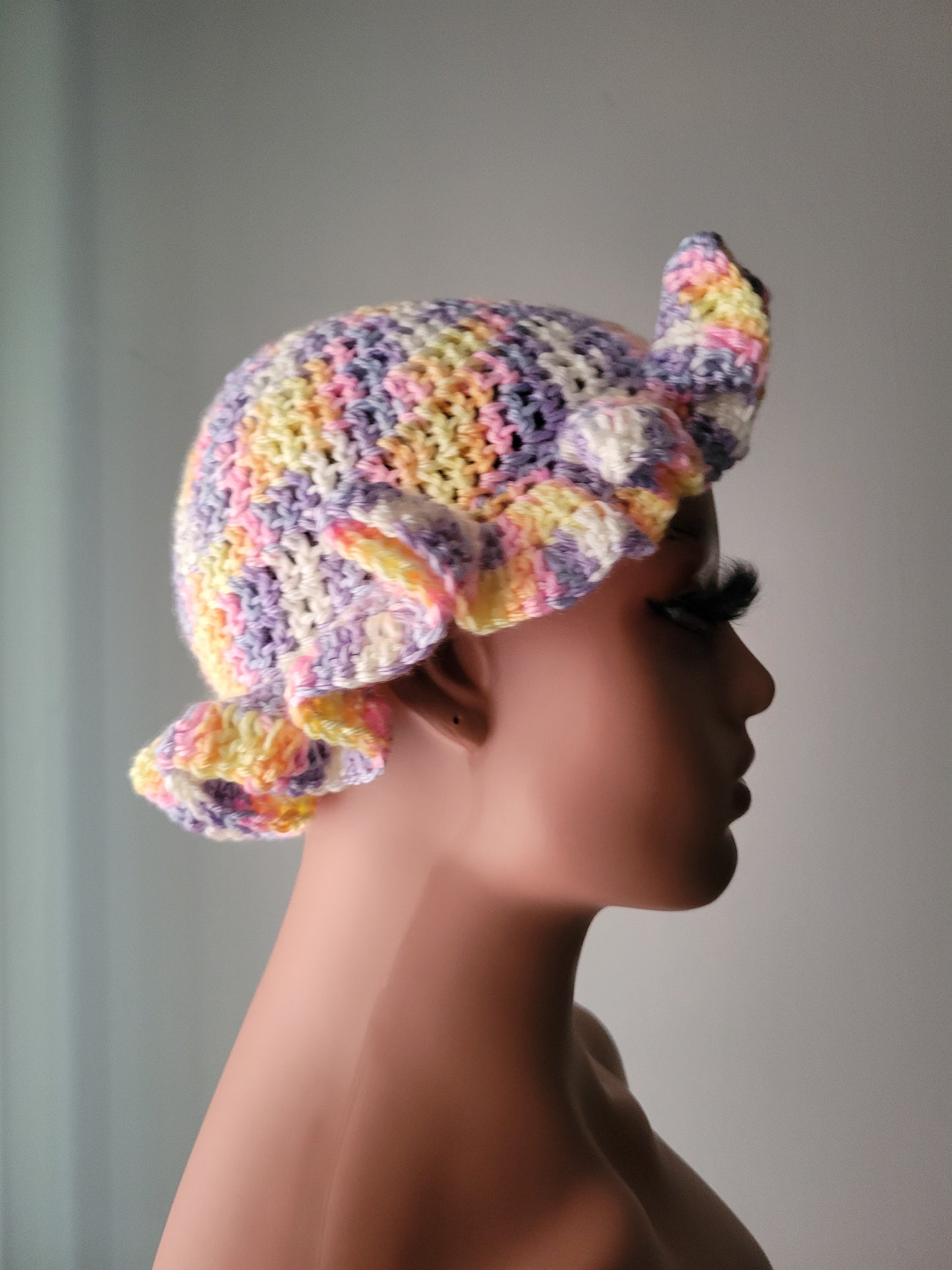 Custom/Personalized 2-6 Row Child/Adult Size Ruffle Bucket Hat, Ruffle Hat, Crochet Hat, Ruffle Crochet Hat.