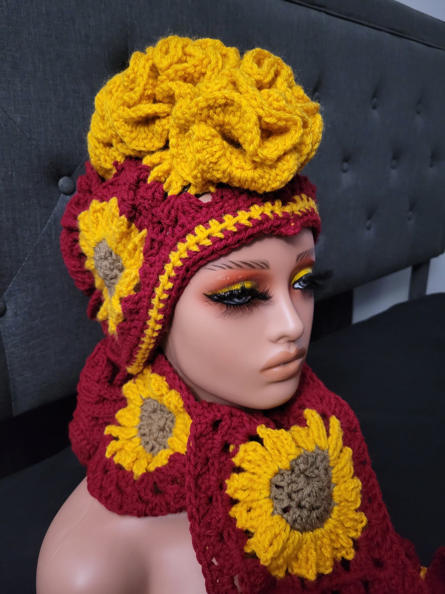 Custom/Personalized Ruffle Mohawk Hat and/or Scarf.