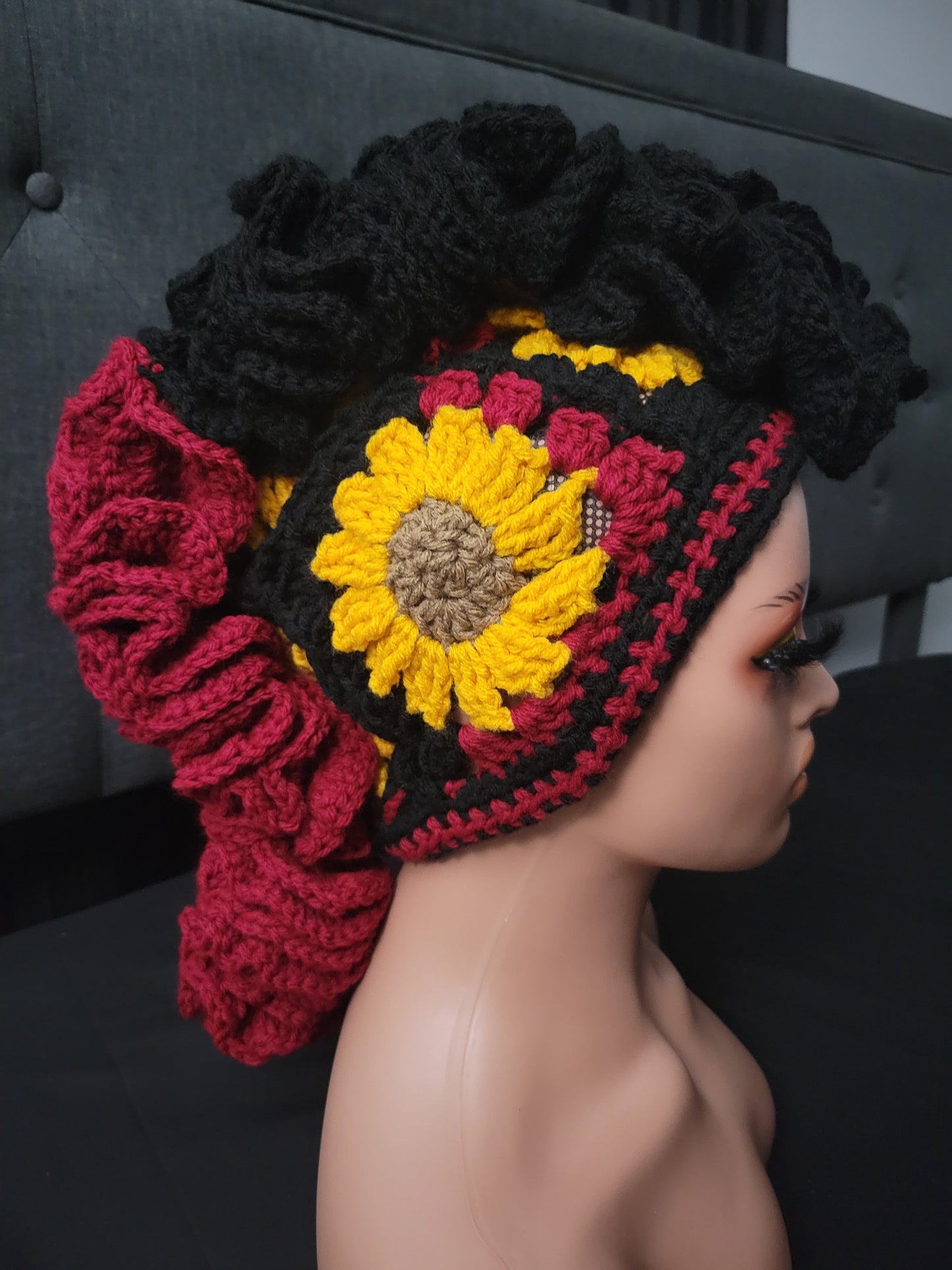 Custom/Personalized Ruffle Mohawk Hat and/or Scarf.