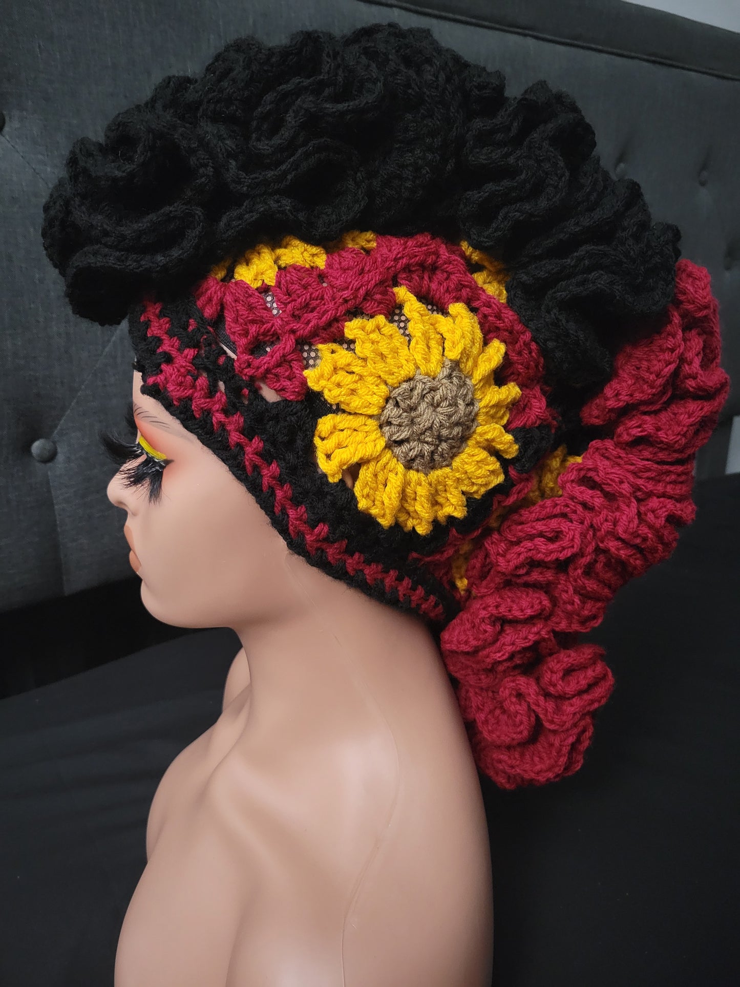 Custom/Personalized Ruffle Mohawk Hat and/or Scarf.