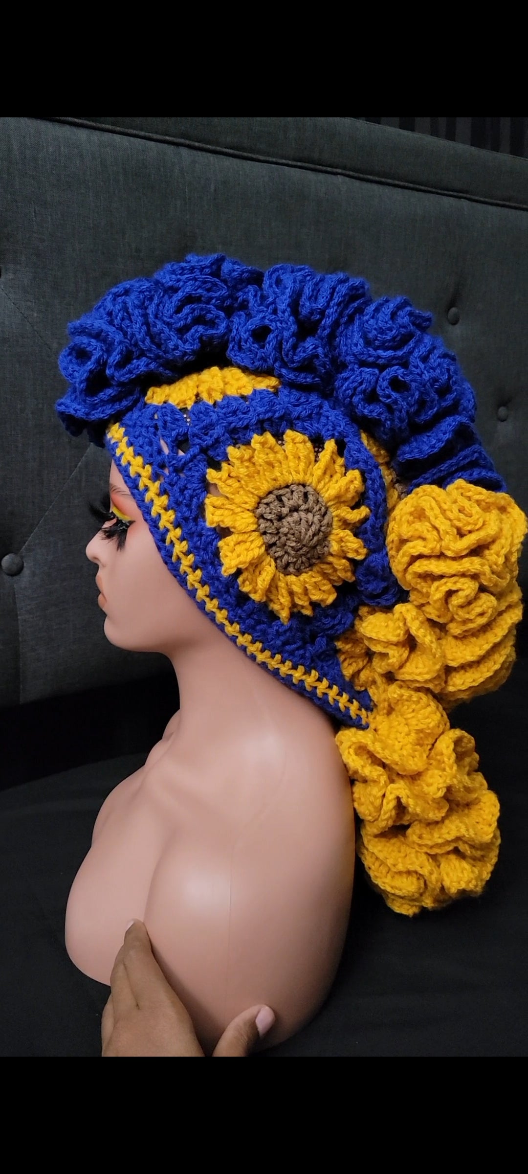 Custom/Personalized Ruffle Mohawk Hat and/or Scarf.